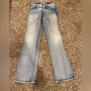 Big Star Jeans Womens 26L Blue Casey K Low Rise Bootcut Stretch Jeans Denim Y2K